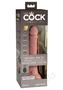 King Cock Elite Dual Density Vibrating Rechargeable Silicone With Remote Control Dildo 7in - Vanilla